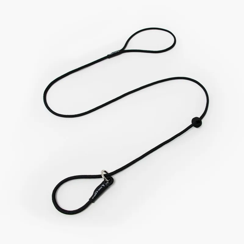 Dog And Field Signature Slip Lead in Black-1