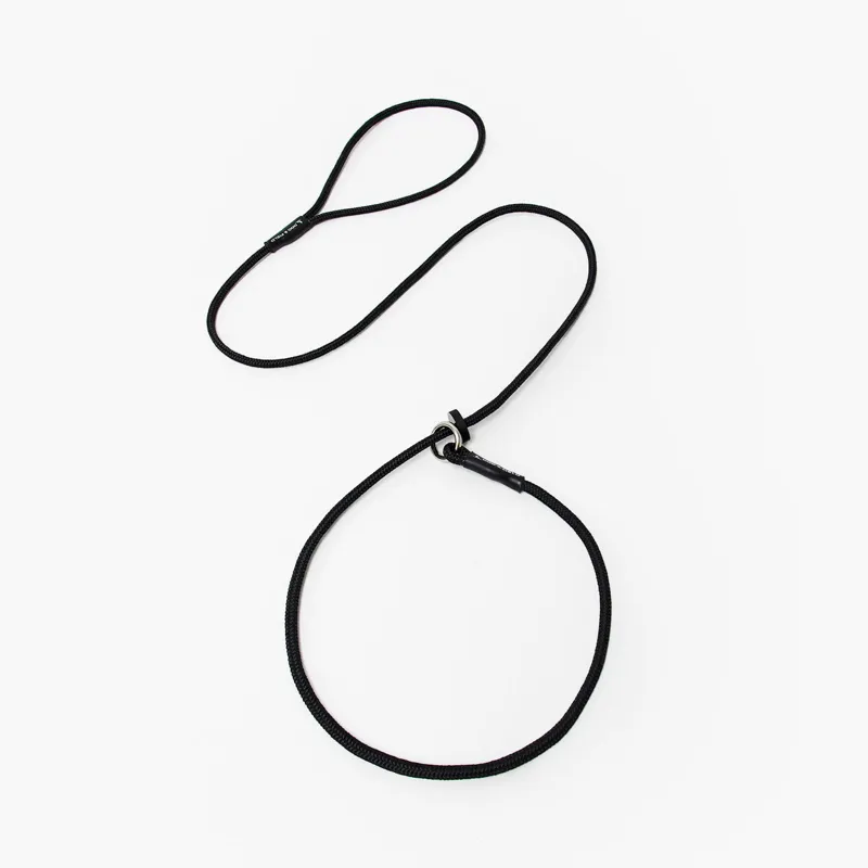 Dog And Field Signature Slip Lead in Black