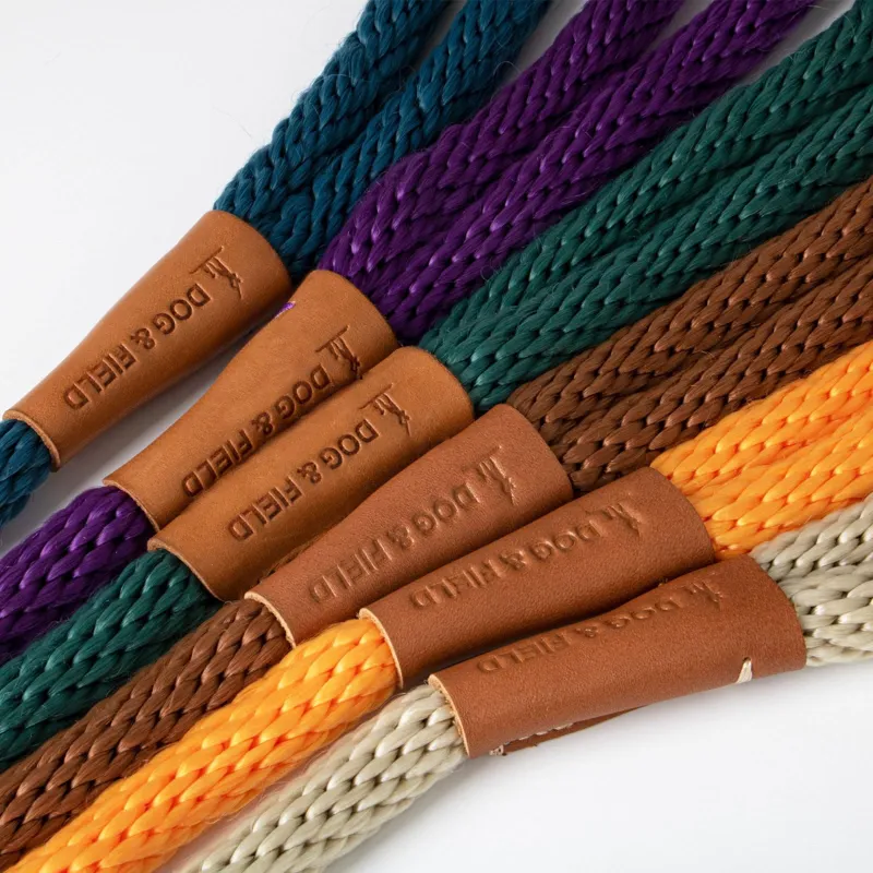 Dog And Field Woven Lux Slip Lead in Apricot-4