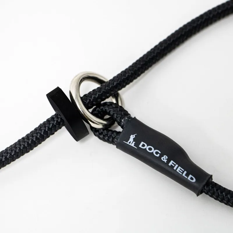 Dog And Field Signature Slip Lead in Black-4