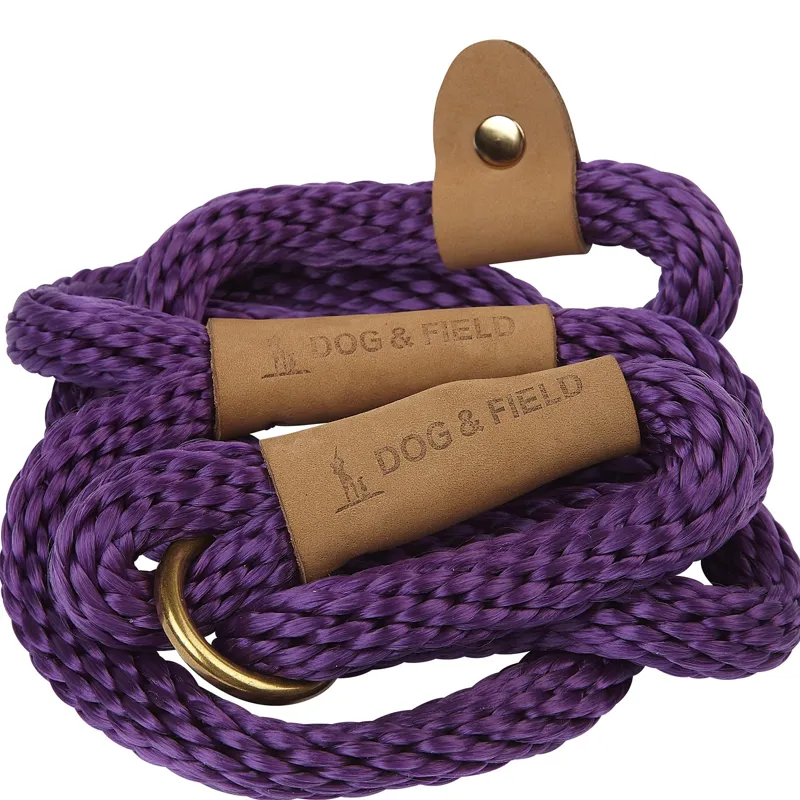 Dog And Field Woven Lux Slip Lead in Apricot