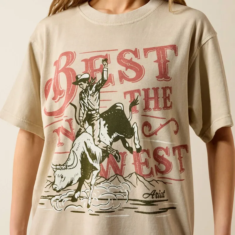 Ariat Bull Rider Arched T-Shirt in French Oak-3